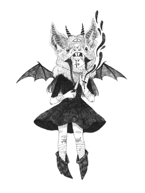 inktober/31 witches, days 6 &amp; 8: blood witch and oracle (I keep forgetting to post these on 