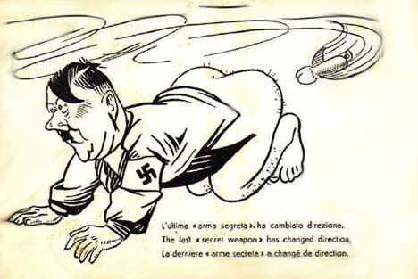 Anti-Hitler propaganda piece created by Italian Partisans during World War II.“The last secret