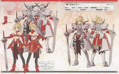 jeanneapocrypha:    Fate/Apocrypha Material - Saber of Red, Mordred. Scanned by gumugum and stitched by Yata-Masu.   Joan of Arc | Sieg | Siegfried | Chiron | Vlad III | Astolfo | Frankenstein | Avicebron | Jack The Ripper | Mordred | Atalanta | Karna