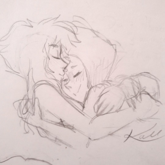 kallynnekmi:  I redraw one of my old drawings. 💚💙 (???/2018) It’s just a sketch :c(04/2019) Don’t separate them again 