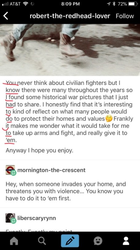liberscaryrynn: robert-the-redhead-lover:   liberscaryrynn:   amkrii:  liberscaryrynn:   mornington-the-crescent:   liberscaryrynn:  You never think about civilian fighters but I know there were many throughout the years so I found some historical war