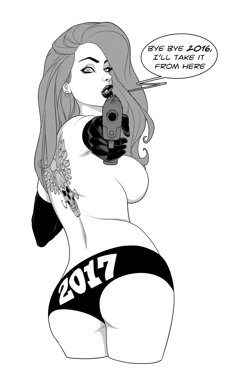 diegollorenteart:  Here in Spain it’s 2017 already 😜 Happy new year!