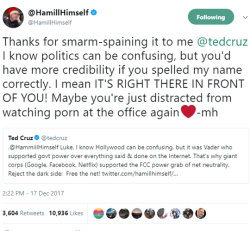 eggogorgon: I can’t believe Mark Hamill just killed Ted Cruz