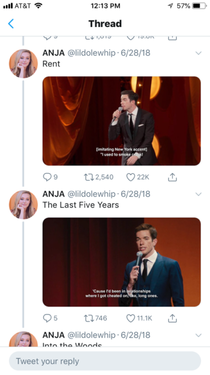 mysticalmoonymermaid:John Mulaney as musicals: a thread