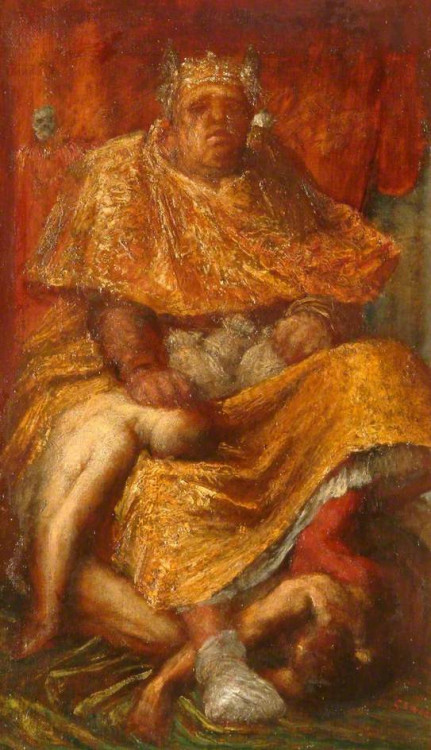 Mammon, el demonio de la riqueza y la codicia. Pintura de George Frederick Watts, 1885.