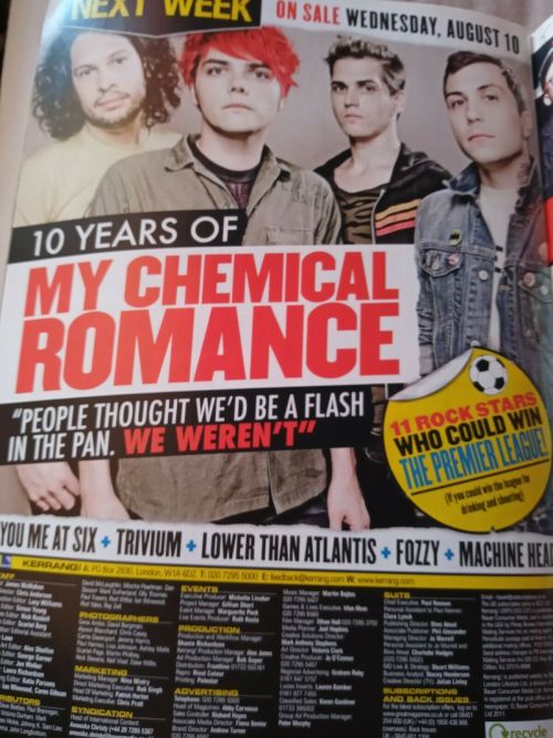 Advertisement for Kerrang #1376 in Kerrang #1375 (X)‘50 Greatest Rockstars in the world today’ accor