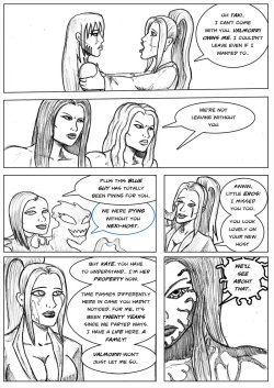 Kate Five Vs Symbiote Comic Page 233 By Cyberkitten01   Twins Being Twins.kate Means