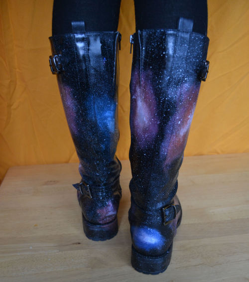magicallyimprobable:  Space boots vol 2! Need I say more? Compare with our first try. I think these turned out p. nice. Made with Cajahdus, who will henceforth walk in style. Edit: As this is getting tons of notes (as in literally a thousand during one