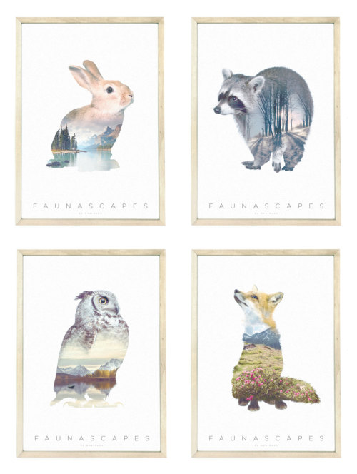 lustik:  Faunascapes Plywood Prints by WhatWeDo. Etsy Shop Lustik:  twitter | pinterest | etsy