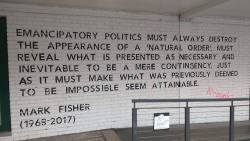 closet-keys:“Emancipatory politics must always destroy the appearance of a ‘natural order,’ must reveal what is presented as necessary and inevitable to be a mere contingency, just as it must make what was previously deemed to be impossible seem