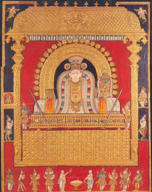 Shiva as Tiruvarur Thyagarajar, tanjore painting, Tamil Nadu