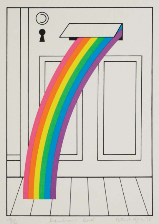 PATRICK HUGHES. Rainbow’s End, 1978, lithograph in... - art magnifique