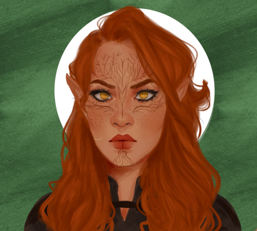 deeplord: commission for @inky-does-art of their beautiful Hrafn Lavellan ❣ She never looked better 