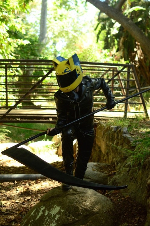 Zuri Cosplay as genderbent Celty Sturlson from Durarara Slots for photo sessions at AX 2018 are open