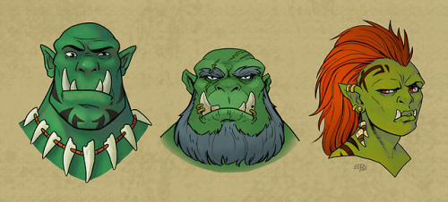  Some orcs I’ve been drawing during lunch breaks. They are in the warband I’ve created a