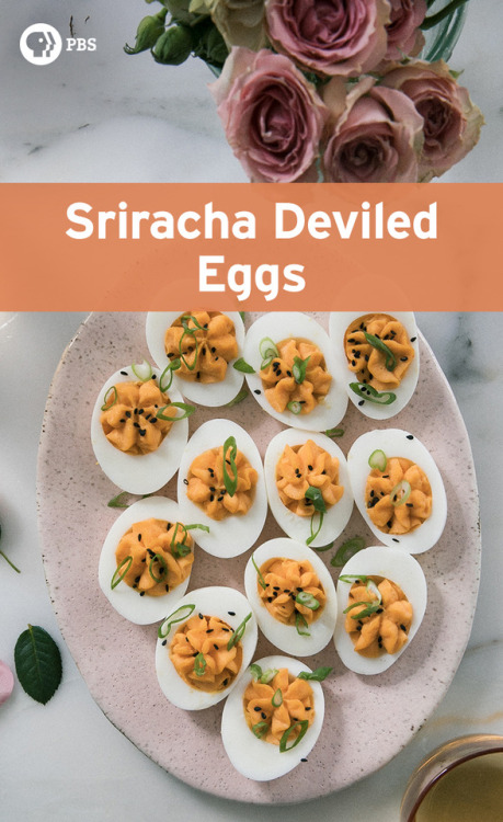 Sriracha Deviled Eggs from PBS Food