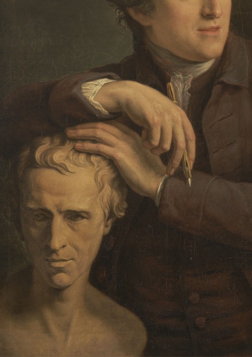 classicarte:Détail de « Joseph Nollekens avec son buste de Laurence Sterne »,