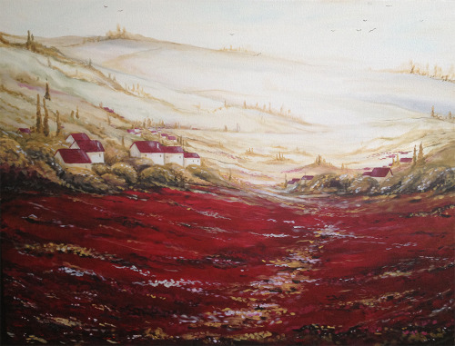 Landscape Paintings | acrylic on canvas, 2013 - 2015.Tuscan Fields | 2014Italian Village | 2014Under