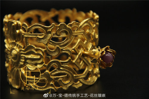 hanfugallery:golden guan for chinese hanfu by 万宝德传统手工艺花丝镶嵌