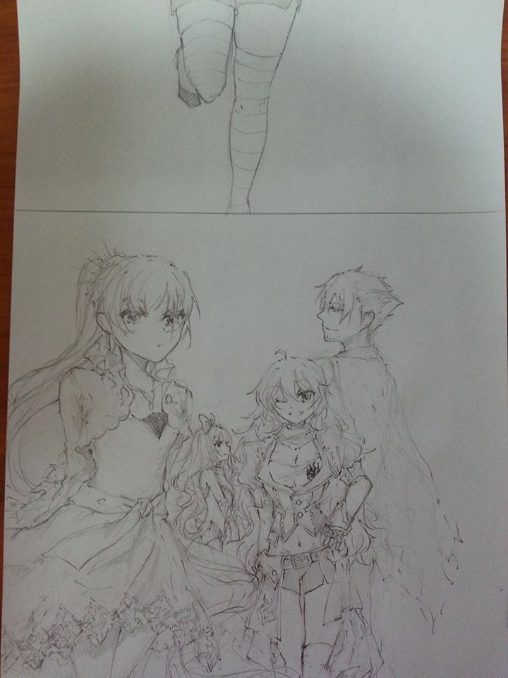 kinomilychan:    RWBY comic ~well , because I just doodle it so the art line wasn’t