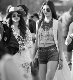 vogue-at-heart:  Selena Gomez and Kendall Jenner at Coachella 2014
