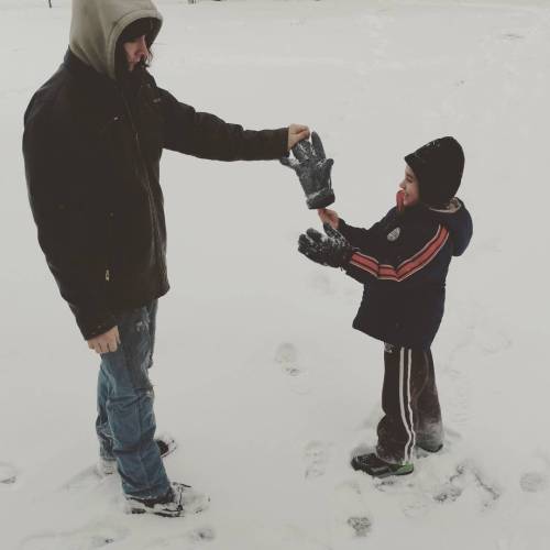 Porn Pics My babies playing in the snow (: #futurehusband