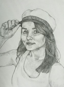 Drew a portrait of my friend for her graduation party. I guess this counts as a graduation gift (hopefully????)