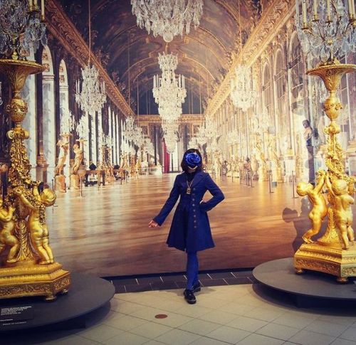  Wore my blue Roland to visit the “Versailles: treasures from the palace” exhibition. I 