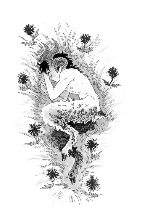 MystictoberDay 21 - Asleep | Day 22 - CampfireEnded up drawing two illustrations for “Asleep” as I w