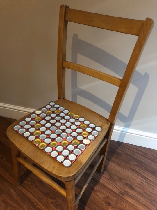 helen599:  spanked2realtears:  Found posted on Twitter. An  After-Spanking punishment chair. Pure evil genius!  I use plastic carpet runner. Turned upside down. The pointy studs are not something that William looks forward to.I have heard that really