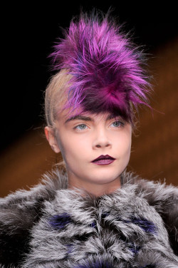 Suicideblonde:  Multi-Colored Mohawks At Fendi Fall 2013 