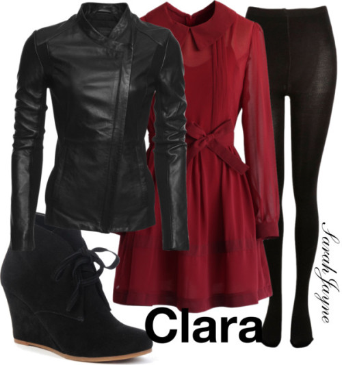 Clara Inspired Look by sarahjayne-loves-fashion featuring a red dress