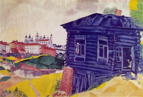 artist-chagall: The Blue House, 1917, Marc ChagallMedium: oil,canvaswww.wikiart.org/en/marc-