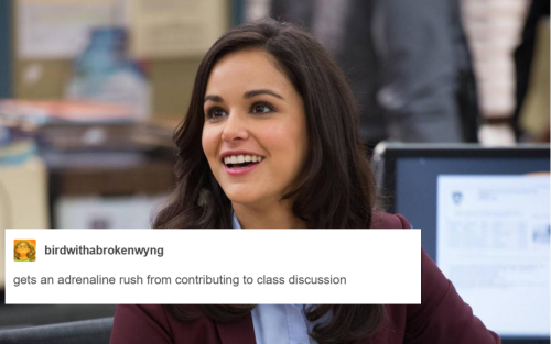 pluckyyoungdonna: phil-the-stone: Amy Santiago: Significantly Less Of A Human Disaster Than Her Boyf