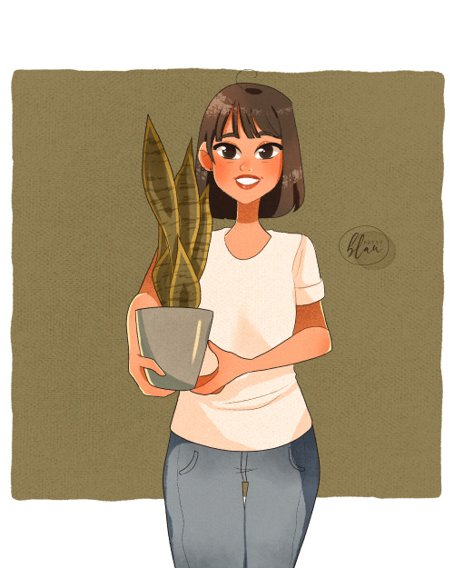 #Plantober day 1: Favourite plant: Snake plant.Support Me on Ko-fi Commissions info 