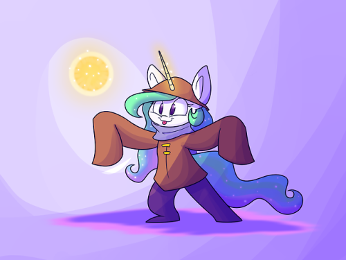 finalskies: Lil’ Celestia has her Nightmare Night costume ready