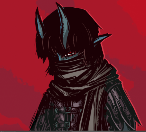 This is Malchior, my edgy Stygian Devil boy.It’s a Curse of Strahd campaign.He’s a Celes