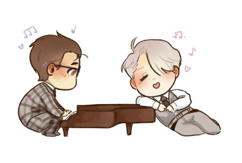 honeyqomb:saw a prompt on twitter about a viktuuri rendition of peanuts and here we are :’)