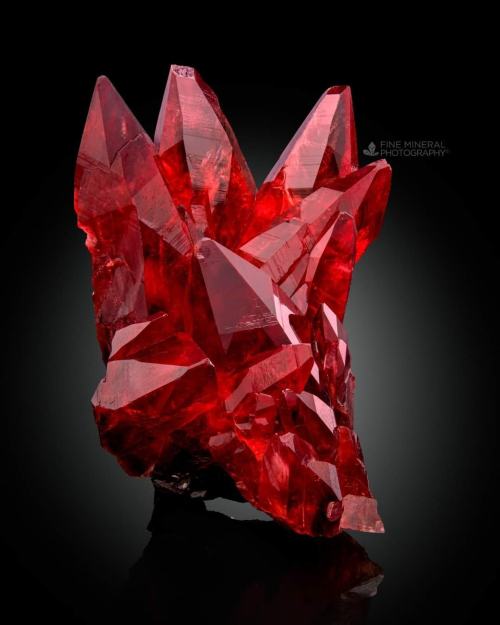 Breathtaking Cluster Of Red Scalenohedral Rhodochrosite Crystals From Northern Cape, South Africa.