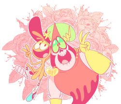 extraordinarycircus:  I really hope WOY ends with these two being best buddies. ;o;Flower bg source [x] 