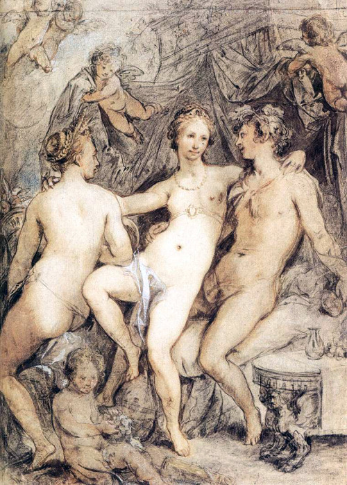 masterpiecedaily: Hendrick Goltzius Venus Between Ceres and Bacchus 1590s