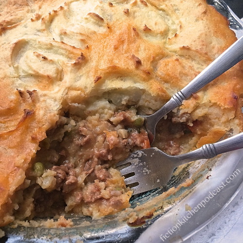 Shepherd’s Pie from Carry On by Rainbow RowellHe shoves a casserole dish into my arms, then grabs so