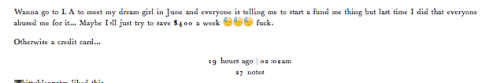 nostalgiaispeace:
“SERIOUSLY
if she starts another gofundme ill be so pissed.
just don’t buy ONE 400$ dress every other damn day and you can go visit your “dream girl” in june.
How many dream girls has she had now??????
”
Ugh, Vicky, you better... width=