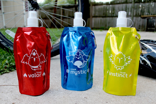 These collapsible waterbottles are great for keeping hydrated during your Pokéhunting. Or, if