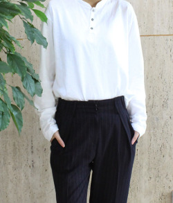 k-ayo:  Navy stripe slacks 39,000원 