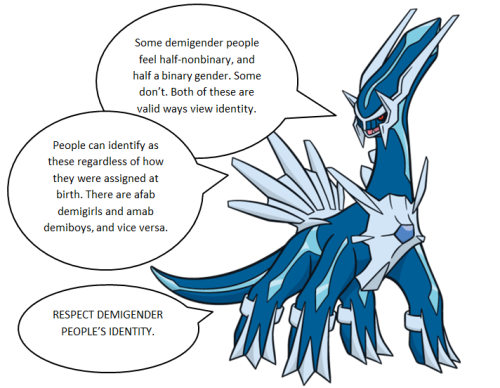 Introducing Demigender Dialga (featuring Demiboy Darkrai and Demigirl Diancie) 