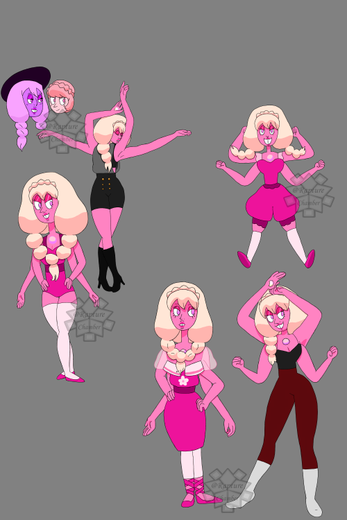  Some practice drawings of Flamingo! I’ve been working on poses and costume design for them. I