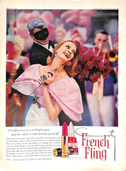 1959 Coty Lipstick Ad from the October edition of Vogue.