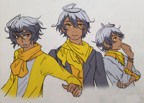 galaxygreenhouse: I wanted to practice drawing different scarf designs with Dex