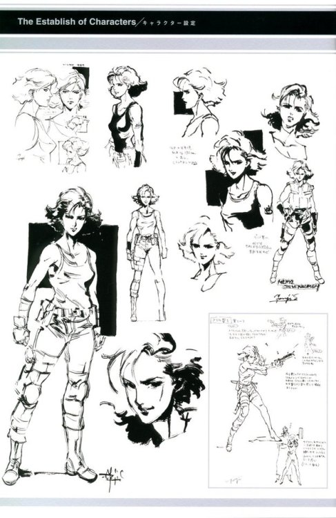 conceptcentral:  Metal Gear Solid 1: Characters Concept Art [½] - Yoji Shinkawa